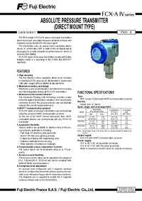 Thumbnail of document Data Sheet - V6 Series FKH Absolute Pressure Transmitter